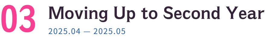 Moving Up to Second Year 2025.04 — 2025.05